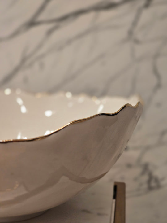 Filipa Pimentel Artisan handmade bowls with gilded edge Large