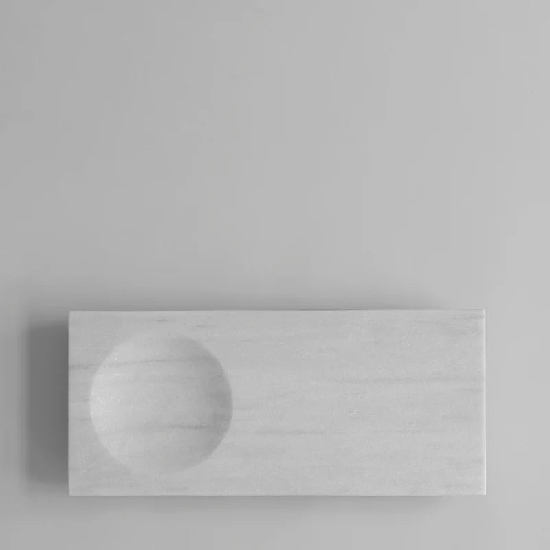 Oka Tray Marble-White