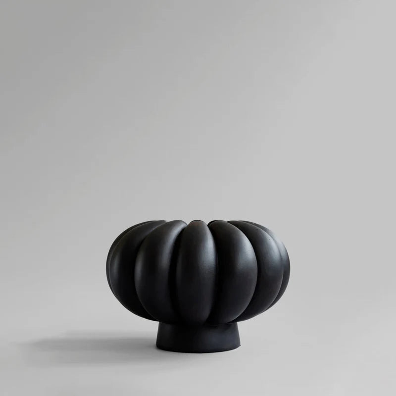 KABIN VASE FAT-LAMELLA-COFFEE