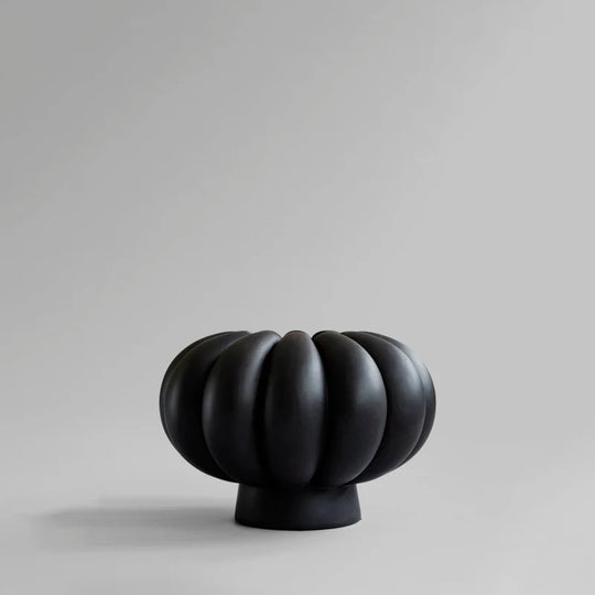 KABIN VASE FAT-LAMELLA-COFFEE