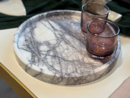 Lilac Marble Fruit Tray