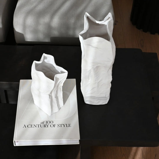 KAMI VASE, MEDIO - BONE WHITE