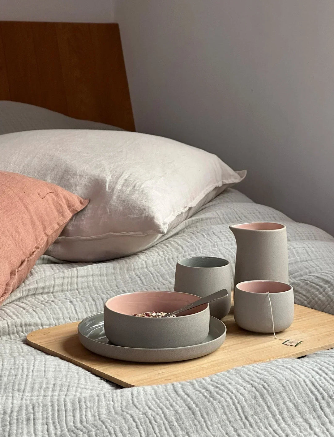 EMMA CUP 7.4 OZ, 2 PCS - GREIGE